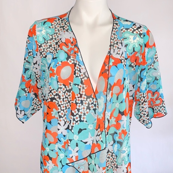 LuLaRoe Shirley Floral Kimono Duster Dress - Picture 4 of 11